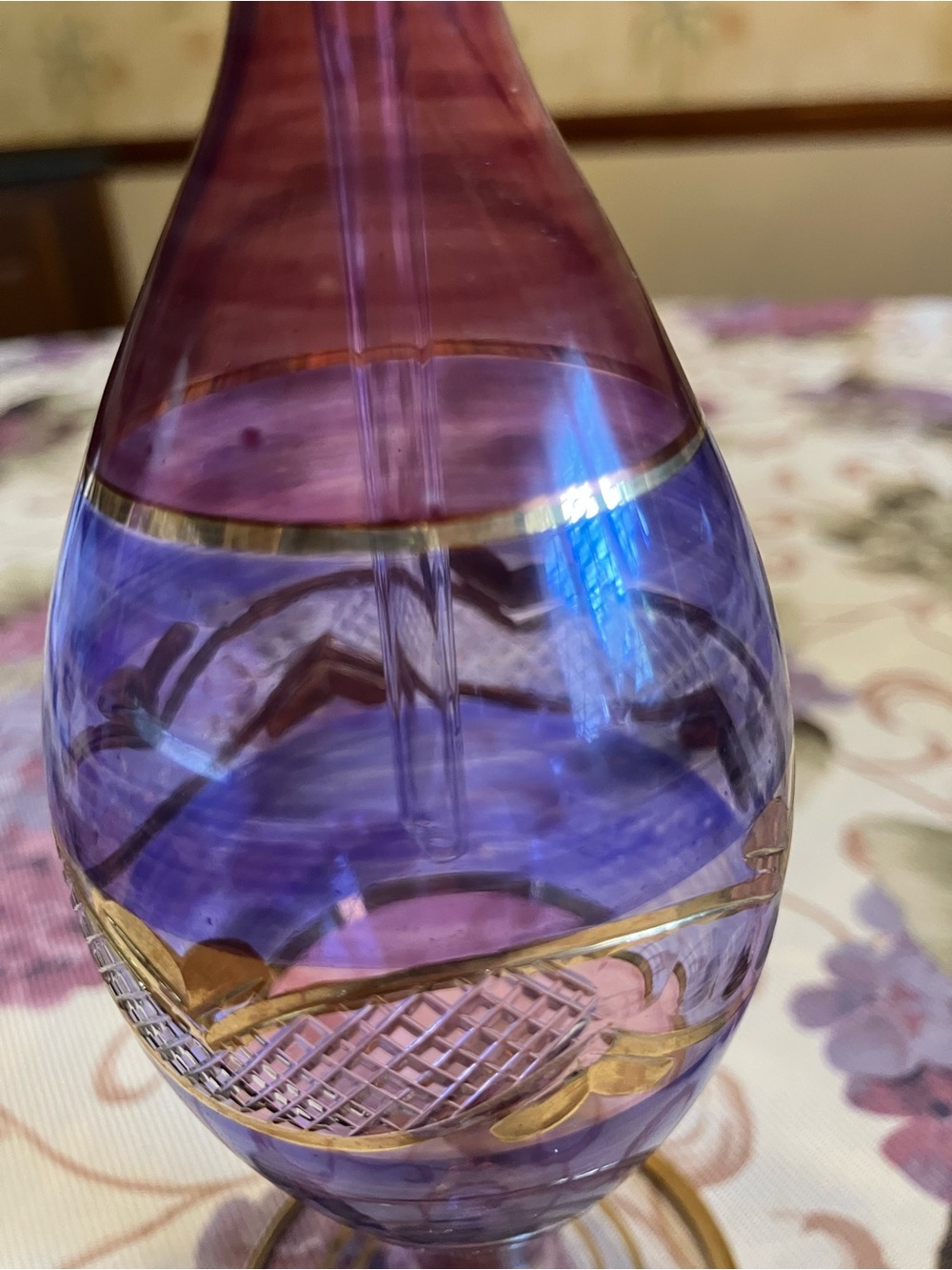 Egyptian Hand crafted glass perfume bottle. Perfect condition. - Picture 6 of 13